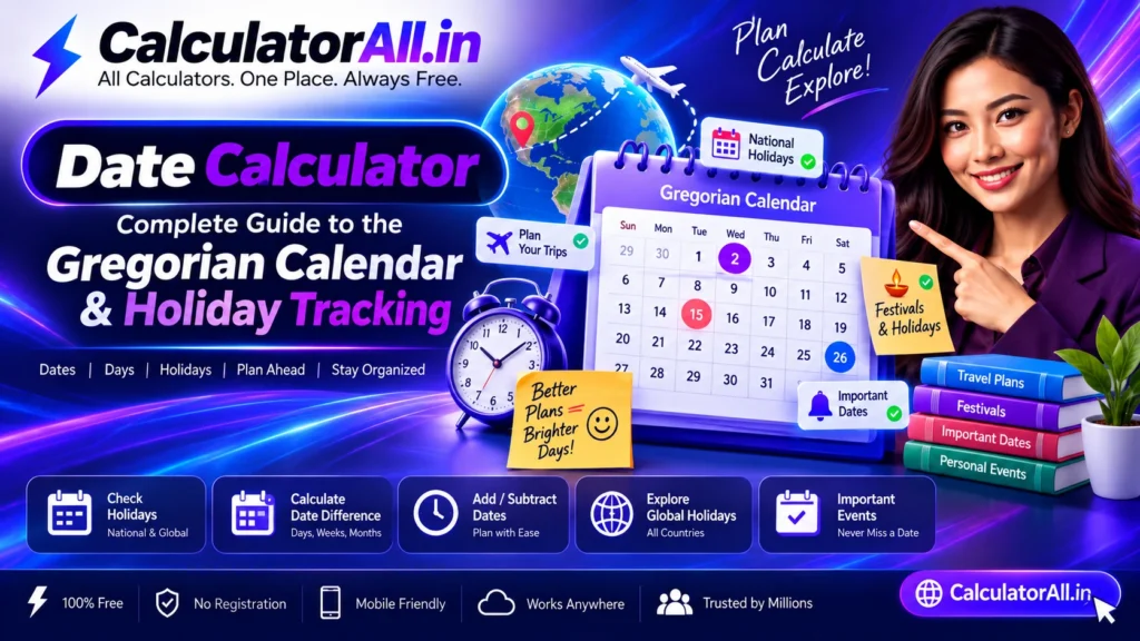 Date Calculator 2 Date Calculator – Complete Gregorian Calendar and Holiday Tracking Guide